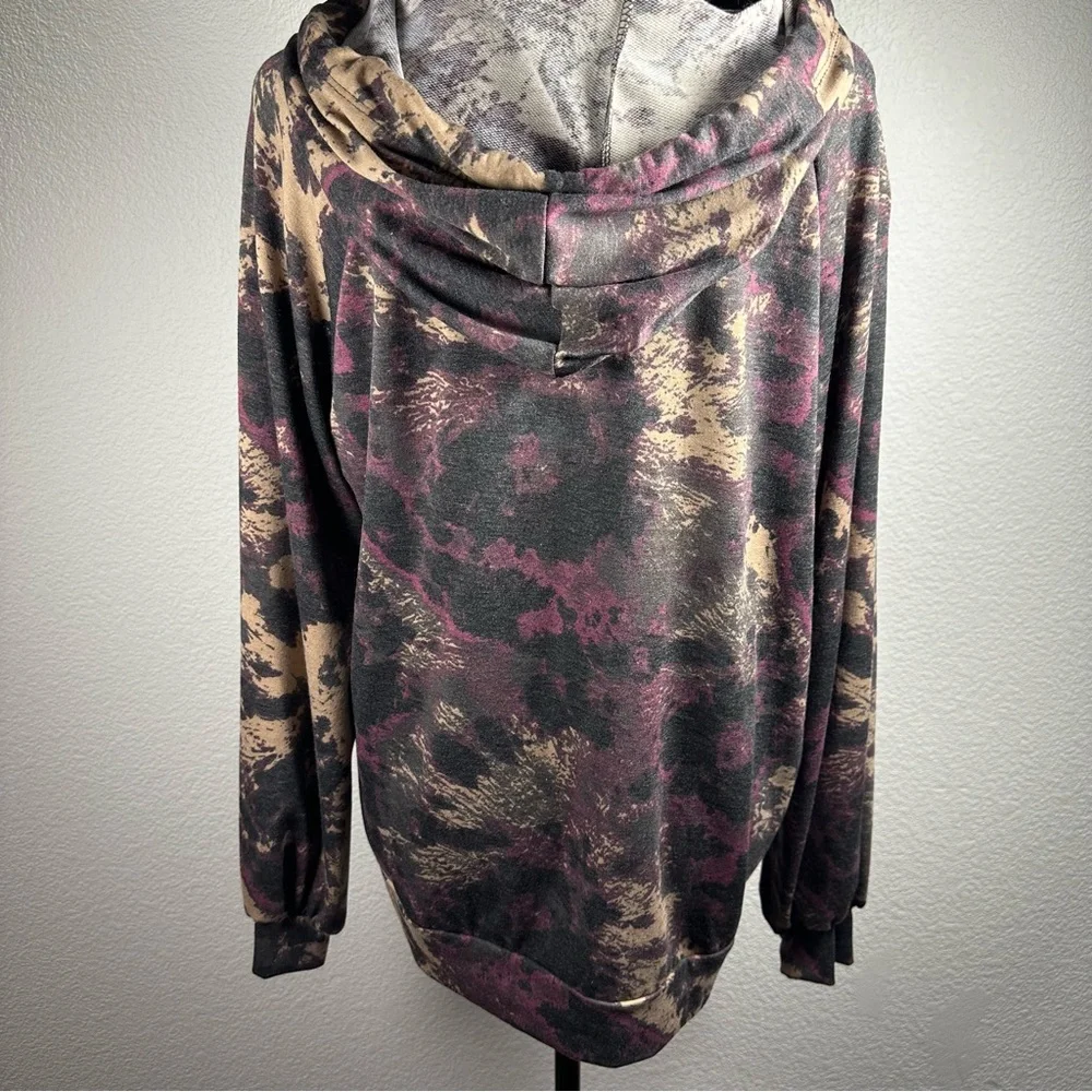 White Birch Tie‎ Dye Hooded Pullover Sweatshirt Size M